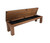 American Heritage Billiards American Heritage Alta Multi-functional Storage Bench in Brushed Walnut, opened to show interior storage space.