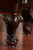 American Heritage Billiards Marietta 8' Slate Pool Table - Sierra Finish, close-up of the carved, dark wood table legs with intricate lion paw details.