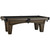 American Heritage Billiards Austin Slate Pool Table, Riverbank Finish, featuring a wooden design with black accents and a sleek black playing surface.