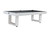 American Heritage Billiards American Heritage Lanai Outdoor Pool Table in White, standalone pool table with a modern design and black playing surface.