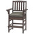 American Heritage Billiards King Chair | Glacier, a dark wooden armchair with a plush cushion and a high backrest.