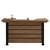 American Heritage Billiards Gateway Home Bar, Reclaimed wood finish with black metal framing, featuring a simple yet rustic design suitable for home entertainment spaces.
