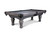 Doc & Holliday Classic Slate Pool Table, gray finish with sturdy wooden legs and black corner accents.