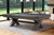 American Heritage Billiards American Heritage Halifax 8' Slate Pool Table, Charcoal Finish, modern design with a gray felt playing surface and sturdy wooden frame in a contemporary living room.
