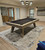 Doc & Holliday George Slate Pool Table by Doc & Holliday with Glazed Pearl finish, located in a modern game room.