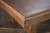 Doc & Holliday Hank Slate Pool Table, Rustic Silver Brown Oak wood finish, close-up detail of the wooden corner and line detailing.