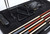 Brunswick Billiards Brunswick Billiard Table Storage Drawer, pool cue storage accessories and accessories set neatly arranged in a black storage compartment.