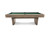 Doc & Holliday Preakness Pool Table in Glazed Pearl, a modern billiards table with a green playing surface and wooden frame, isolated on a white background.