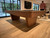 Doc & Holliday Preakness Pool Table in Gray Walnut, modern wooden pool table in contemporary living room setting.