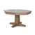 Sawyer Twain Henry 5-Piece Poker & Dining Table Set with 4 Chairs, Alpine Latte, showing a sturdy wooden table with a light finish and a tapered pedestal base.