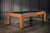 Doc & Holliday Parsons Pool Table in Rustic White Oak, modern pool table with black felt surface and solid wooden legs in a stylish indoor setting.