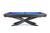 Doc & Holliday Jett Stealth Steel Slate Pool Table – USA Made, modern pool table with a sleek steel frame, blue felt surface, and contemporary black base.