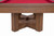 Plank & Hide Covington Slate Pool Table with wooden base and red felt surface, free installation.