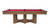 Plank & Hide Covington Slate Pool Table, wood-framed pool table with red felt playing surface and sturdy wooden legs with cross supports, featuring free installation.