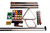 Sawyer Twain Trophy Billiard Accessories Kit, pool cue sticks, billiard balls, triangle rack, chalk, brushes and cue holders.
