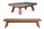 Doc & Holliday George Pool Table & Shuffleboard Combo in Gray Walnut, multi-functional game table with a sleek wooden finish, combining a pool table and shuffleboard in one stylish design.