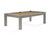 Brunswick Billiards Brunswick Sanibel Pool Table, rustic dark brown wood finish with beige felt playing surface and sturdy wooden legs.