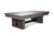 American Heritage Billiards Vancouver Slate Pool Table in Marble Grey, modern pool table with sleek monochrome design, sturdy wooden construction, and detailed architectural design.