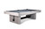 American Heritage Billiards Vancouver 8' Slate Pool Table in White Wash Finish, showing a sleek and modern design with a slate playing surface and sturdy wooden frame.