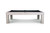 American Heritage Billiards Alta Slate Pool Table in White Wash on Ash with black playing surface.