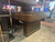 Plank & Hide Co Plank & Hide Dali Slate Pool Table, brushed greige finish, modern design with sleek wood finish and gold accent strip.