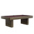 Plank & Hide Co Plank & Hide Deco Slate Pool Table in Brushed Greige, a modern billiards table featuring a sleek brushed greige finish with gold accents and a rich purple felt playing surface.