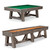 Brunswick Billiards Brunswick Botanic Pool Table & Shuffleboard Table Combo, wooden game tables with green felt pool table and wooden shuffleboard board for entertainment.