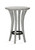Brunswick Billiards Centennial Pub Table, rustic wooden high-top game table with curved legs and a metal footrest.