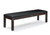 Brunswick Billiards Brunswick Centennial Storage Bench, black cushioned top with wooden frame and storage compartment.