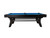 Doc & Holliday Carmel Slate Pool Table – Matte Charcoal, modern pool table with blue felt surface, sturdy wooden legs, and made in USA.