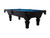 Doc & Holliday Benton 8' Slate Pool Table in Matte Black, pool table with blue felt surface and ornate black legs.
