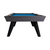 The Bellano Slate Pool Table by Doc & Holliday – full wide-angle view showcasing black powder-coated steel legs and solid maple frame