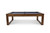 Full side profile of the made in USA Doc & Holliday Redford Slate Pool Table in Van Dyk finish with blue felt, clean rails, and a modern minimalist frame.