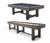 Plank & Hide Co Hamilton Pool Table & Shuffleboard Combo, a dual-function game table with a sleek wooden design suitable for entertainment rooms.