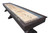 Plank & Hide Co Otis Pool Table & Shuffleboard, a wooden game table with a shuffleboard surface and a pool table, designed for recreational play and entertainment.