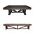 Plank & Hide Co Lucas Pool Table & Shuffleboard Combo, wooden game table with a dark finish showing both the pool table surface and shuffleboard surface.