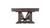 Plank & Hide Co Lucas Pool Table & Shuffleboard Combo, wooden pool table with a dark finish and sturdy legs.