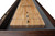 Plank & Hide Co Lucas Pool Table & Shuffleboard Combo, wooden shuffleboard with scoring zones and digital scorekeeper.