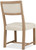 Hooker Furniture Driftwood Upholstered Light Wood Side Chair