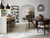 Hooker Furniture Retreat Dark Wood Entertainment Credenza, stylish dark wood entertainment credenza in a modern dining room setting.