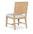 Hooker Furniture Retreat Cane Back Side Chair - 2 per ctn/price each, beige upholstered seat and woven cane backrest in a wooden frame.