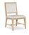 Hooker Furniture Retreat Cane Back Side Chair, light wood frame with beige upholstered seat and cane back, 2 per carton, priced each.