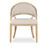 Hooker Furniture Retreat Cane Barrel Back Light Wood Chair, stylish light wooden accent chair with upholstered seat and barrel back design, sold in pairs with a price per each, ideal for modern and contemporary living spaces.
