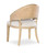 Hooker Furniture Retreat Cane Barrel Back Light Wood Chair - 2 per ctn/price each, elegant light wood chair with a barrel back design and woven cane detailing on the backrest.