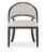 Hooker Furniture Retreat Cane Barrel Back Dark Wood Chair, a stylish dark wood chair with a barrel back design and woven cane details, priced per piece with 2 chairs per carton.
