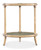 Hooker Furniture Retreat Raffia Green End Table, showcasing a natural wood frame with green raffia fiber top and wrapped joints for a rustic aesthetic.