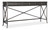 Hooker Furniture Retreat Pole Rattan Black Sand Console, a stylish black sand-colored console table with a rattan design and metal frame.
