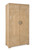 Hooker Furniture Retreat Split Rattan Wardrobe, wooden wardrobe with geometric carved panels and a circular metal handle in the center.