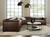 Hooker Furniture Savion Deux 5 Seat West Saddlewood Sectional with Three Power Recliners and Six Power Headrests