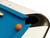 Brunswick Billiards Gold Crown VII 9' Tournament Edition Pool Table, close-up of the blue felt surface and a billiard ball near the corner pocket.